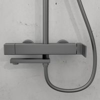 Душевая стойка Cube VSFS-1C1GM с изливом, вороненая сталь — фото 1, Душевые стойки