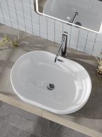 Agger Раковина встраиваемая санфарфор, белый глянец арт-ASB02600 — фото 4, Раковины встраиваемые снизу