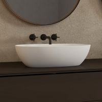 Раковина накладная ABBER Stein AS2636 белая матовая — фото 1, Раковины накладные