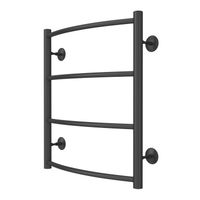 Полотенцесушитель водяной AZARIO VERONA 500/600 4 секции, нижнее/диагональное подключение, 1/2", графит арт-AZ83913G — фото 1, Водяные полотенцесушители