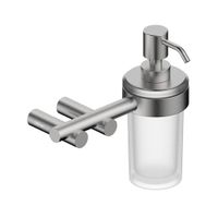 Диспенсер с держателем ABBER Osten 316 AA1859BST сталь брашированная — фото 1, Диспенсеры для жидкого мыла