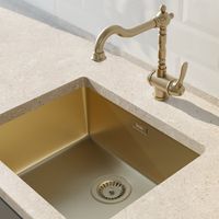 Мойка IDDIS Edifice для подстольного монтажа золото (EDI44B0i77) — фото 1, Кухонные мойки