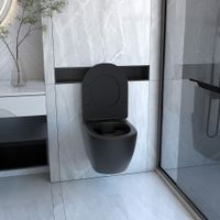 Комплект ABBER унитаз AC1100MB черный матовый с инсталляцией AC0105 и кнопкой AC0120MB, биде AC1150MB с инсталляцией AC0101P AC1100MB-AC0105-AC0120MB-AC1150MB-AC0101P — фото 4, Комплекты унитаз + инсталляция