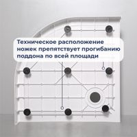 Душевой поддон RGW SMC/R W 80x80, белый, полукруглый, арт-57350488-01 — фото 5, Стеклопластиковые душевые поддоны
