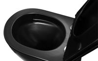 Унитаз подвесной Azario Grado 370х490х360 безободковый, слив "Скрытое Торнадо", с быстросъемным сидением микролифт, черный матовый арт-AZ-0046-UQ3-MB — фото 5, Подвесные унитазы