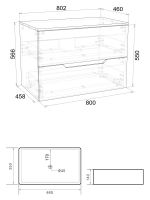 Товар: Orange Line Li-80TubMDF+B02-460W тумба с раковиной подвесная 80 см, черный/белый Li-80TubMDF+B02-460W - фото 2 Orange Line Li-80TubMDF+B02-460W тумба с раковиной подвесная 80 см, черный/белый Li-80TubMDF+B02-460W — фото 2, Тумбы с раковиной