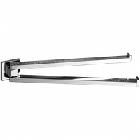 Полотенцедержатель COLOMBO DESIGN BASICQ B3712 двойной цвет хром — фото 3, Полотенцедержатели