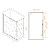 Душевой уголок RGW TO-44 (TO-14 + Z-050-2) 1700x900 02074479-11 — фото 1, Душевые уголки