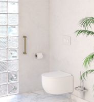 Поручень прямой Поручень Сунержа прямой d 28 мм / L 300 Матовое золото арт-032-3012-0300 — фото 1, Поручни для ванной