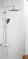 Душевая система с тропическим душем и смесителем BELZ, хром, арт-B24658 — фото 2, Душевые стойки