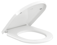 Сиденье для унитаза, Villeroy&Boch, Subway 3.0/Subway 2.0, с крышкой, ширина, мм-370, глубина, мм-438, с плавным опусканием, с функцией QuickRelease, материал шарниров-нержавеющая сталь, цвет шарниров-нержавеющая сталь, материал сиденья-дюропласт, цвет-альпийский белый 8M42S101 — фото 1, Сиденья для унитаза