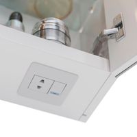 Шкаф зеркальный Lemark ZENON 45х80 см 1 дверный, петли слева, с козырьком-подсветкой, с розеткой, цв арт-LM45ZS-Z — фото 2, Зеркальные шкафы в ванную