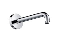 Держатель верхнего душа, Hansgrohe, вид-настенный, вынос, мм-241, цвет-хром, угол 90°, соединительная резьба G 1/2 арт-27409000 — фото 1, Кронштейны для верхнего душа