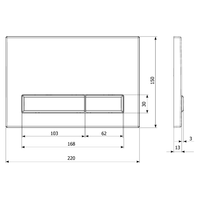 KK-POL SPP/035/SG/K M08 Пластиковая панель смыва для инсталляции, цвет золото глянец — фото 2, Панели