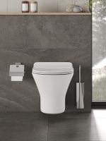 Orange Унитаз подвесной безободковый белый с инсталляцией, микролифт, кнопка смыва белая арт-CI01-100W+APB188 — фото 5, Комплекты унитаз + инсталляция