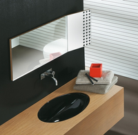 Раковина SIMAS LFT Spazio встраиваемая снизу без отверстий цвет черный арт-LFT74.NE — фото 2, Раковины встраиваемые снизу