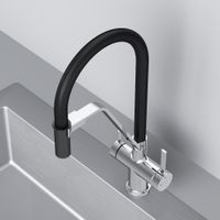 Товар: F8F07802 Func, смеситель для кухни с каналом для питьевой воды и гибким изливом, хром,черн. излив - фото 7 F8F07802 Func, смеситель для кухни с каналом для питьевой воды и гибким изливом, хром,черн. излив — фото 7, Смесители для кухни