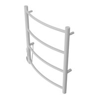 Полотенцесушитель электрический AZARIO VERONA 500/600 4 секции, диммер слева, белый арт-AZ04756W — фото 2, Электрические полотенцесушители