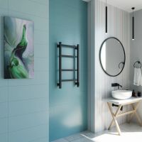 Полотенцесушитель электрический Grota Nosto 430х800 черный Nosto 430х800 RAL9005 EL — фото 2, Электрические полотенцесушители