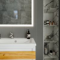 Комплект мебели для ванной Бриклаер БЕРЛИН 100BD, белый — фото 5, Комплекты мебели для ванной