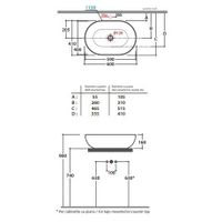Раковина GLOBO T-EDGE накладная цвет smoke арт-B6O60SK — фото 2, Раковины накладные