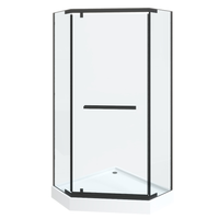 Ограждение CHIKA ZP91B душевое Ceruttispa без поддона (90x90x195) — фото 3, Прямоугольные душевые уголки