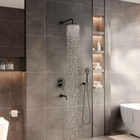 Душевой комплект BERGES NARDIS 3R BLACK, черный матовый арт-071008 — фото 1, Встраиваемые душевые комплекты