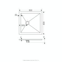 Душевой поддон квадратный RGW ST-W Белый (Комплект) 800x800 16152088-01K — фото 3, Душевые поддоны
