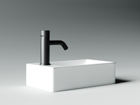 Умывальник подвесной прямоугольный (отверстие под смеситель L) Element 375x215x100мм — фото 3, Раковины подвесные