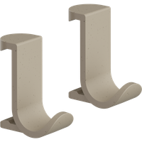 Крючок, Hansgrohe, WallStoris Planet Edition, вид-одинарный, ширина, мм-18, глубина, мм-32, высота, мм-39, тип установки-настенный (на рейлинг), материал-пластик, в комплекте-2 шт, цвет-песок арт-28915210 — фото 1, Крючки для полотенец