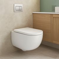 Унитаз подвесной Azario CAMPO 510х360х365 безободковый, система смыва скрытое "Торнадо", с быстросъемным сиденьем микролифт арт-AZ-1883WH — фото 4, Подвесные унитазы