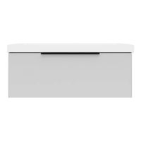 Тумба под раковину подвесная La Fenice SIMPLA FNC-01-SIM-B-100, белая — фото 1, Тумбы под раковину