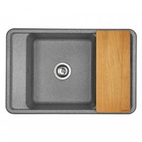 Мойка для кухни Беллис 78 780x510x250 мм, прямоуг., серый 1A725032BS230 — фото 2, Кухонные мойки