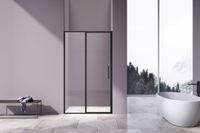 Товар: Душевая дверь Slim 8mm , черный, стекло прозрачное арт-VDP-4SL120CLB - фото 2 Душевая дверь Slim 8mm , черный, стекло прозрачное арт-VDP-4SL120CLB — фото 2, Распашные душевые двери