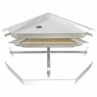 ПД29 Поддон низкий пятиугольный 100х100 в комплекте арт-Щ0000056825 — фото 3, Акриловые душевые поддоны