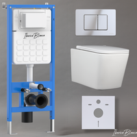 Комплект 3в1 IBERICA BLANCA инсталляция SILENCIO, унитаз TOLEDO ALTO белый, кнопка смыва INOX-C хром глянцевый (IB001.TLA.234.1131) — фото 1, Комплекты унитаз + инсталляция