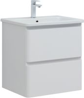 Тумба под раковину Aquanet Эмбер 60 белый матовый 00330465 — фото 1, Тумбы под раковину