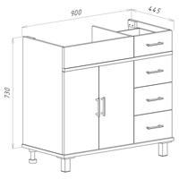 Тумба под раковину арт-П-Куп01090-0124ЯЛ — фото 5, Тумбы под раковину