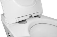 Унитаз импульсный Azario 360х590х380 подвесной, квадратный, быстросъемное сиденье микролифт, монтажная рама в комплекте арт-AZ-101C — фото 5, Подвесные унитазы