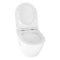 Унитаз подвесной Azario UNO 365х485х365 безободковый, в комплекте с быстросъемным сиденьем микролифт арт-AZ-2380 — фото 3, Подвесные унитазы