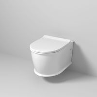 Унитаз подвесной Grossman Retro (545х370х360) безободковый,белый матовый с тонкой крышкой,микролифт,1 место арт-GR-4482MS — фото 1, Подвесные унитазы