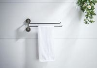 БЕТТА полотенцедержатель двойной, оружейная сталь арт-AQ4613BGM — фото 5, Полотенцедержатели