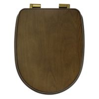 GIANETA Крышка/сиденье унитазa, с системой Microlift, цвет Noce /золото 20951 — фото 1, Сиденья для унитаза