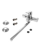 OneLife смеситель для ванны однорычажный полимерный универсальный излив, хром арт-P02-211cr — фото 5, Смеситель для ванны