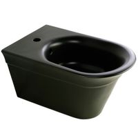 MONACO Биде подвесное, керамика, черный матовый 32069 — фото 1, Биде подвесные