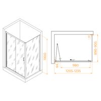 Душевой уголок RGW PA-142 (PA-21+Z-050-5) 1200x900, профиль хром, стекло прозрачное, арт-060814229-11 — фото 8, Прямоугольные душевые уголки