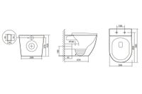 Унитаз ABBER Bequem AC1111TMW приставной белый матовый, безободковый, смыв торнадо — фото 19, Приставные унитазы