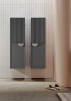 Пенал ORKA Molino 40 подвесной, антрацит матовый, 2 ручки в комплекте золото и хром, универсальный арт-3006329 — фото 2, Пеналы для ванной комнаты