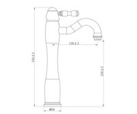 Комплект Bronze de Luxe: раковина Эмеральда 1382W со смесителем TIFFANY C912 СЕТ3 — фото 1, Раковины накладные