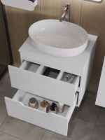 Orange Line тумба с раковиной подвесная 60 см, белый арт-Li-60TuwMDF+B05-520W — фото 2, Тумбы с раковиной